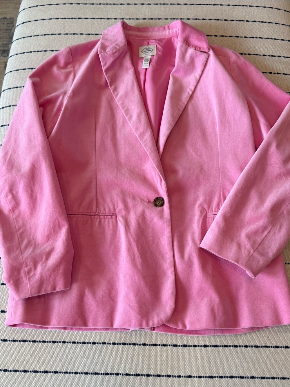St. John's Bay Pink Single-Button Women's Blazer